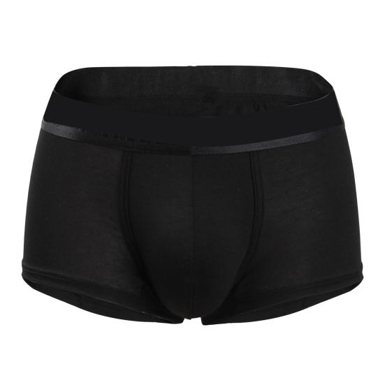 Bokserbukse for menn Mellomhøyt bred elastisk linning Brevtrykk Ensfarget bokserundertøy U-konveks design Truser med høy elastisitet