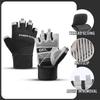 Half Finger Gym Gloves Wear Resistant Weightlifting Gloves with Wrist Support Wristwrap Gloves for Pull Ups Crossfit Exercise