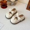 Girl princess small leather shoes spring and autumn 2025 new children's foreign style bow performance girl Mary Jane single shoes