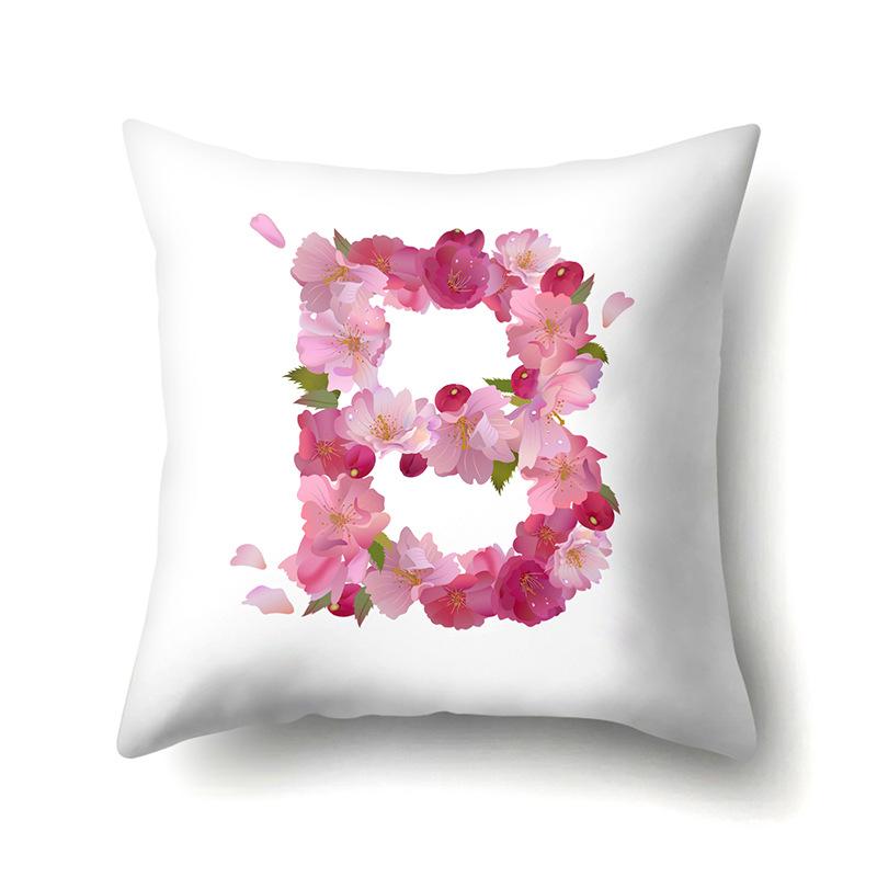 Polyester Kissenbezug Heim Auto Dekoration Druck Kissenbezug 26 Englische Buchstaben Kissenbezug