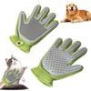 Haustierhandschuhe zur Fellpflege, doppelseitig, Katze Hund, Silikon, Haarentferner für kurzes langes Haar (Grün)
