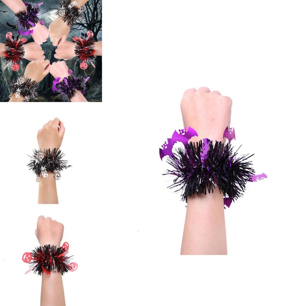 Halloween Creative Decoration Wristbands Featuring Pumpkin And Bat Designs Parties For