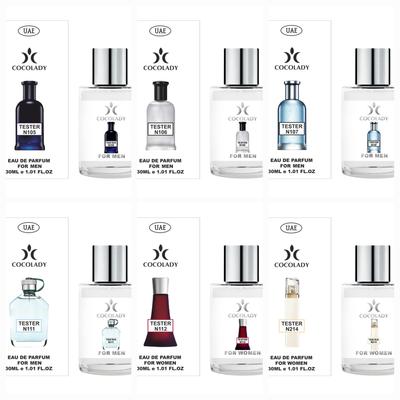 Célèbre Eau de parfum pour femmes et hommes Six types de testeurs de parfum Haute qualité