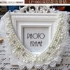 Fashion Wild Retro Beaded Sequins Rhinestones Pearl Lace Collar False Necklace DIY Clothes Shirt Sweater Decoration