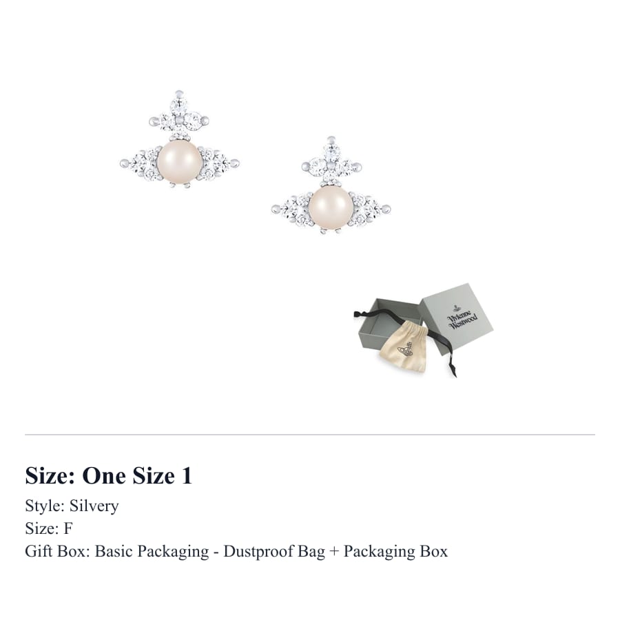 Vivienne Westwood Brass Earrings Women's Silver 8050889777670
