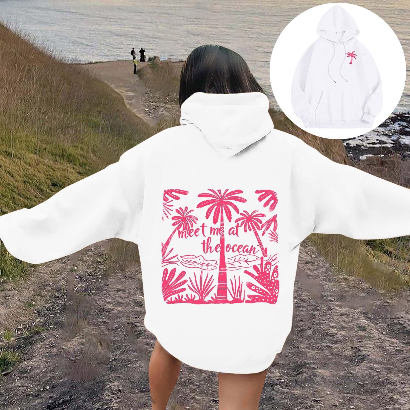 

Толстовка с капюшоном Puff, женская, свободного покроя, с длинным рукавом, с принтом на осень, повседневный пуловер с карманами S белый