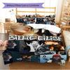 Name Custom Billie Poster Pattern Bedding Set Quilt Cover Pillowcase Home Decor Gift (1 * Duvet Cover + 2 * Pillowcase, Without Core)