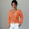 Women's V Neck Long Sleeve Knit Cardigan Loose Fit Casual Sweater with 3D Bow