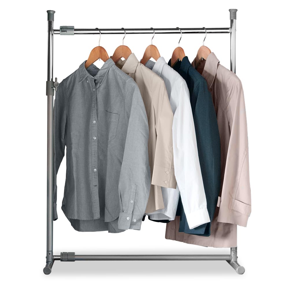 

Iris Ohyama OSH-Y17 Clothes Rack, Pipe Clothes Rack, Closet-Compatible, Width 75-130cm (Extendable), Weight Capacity 15kg