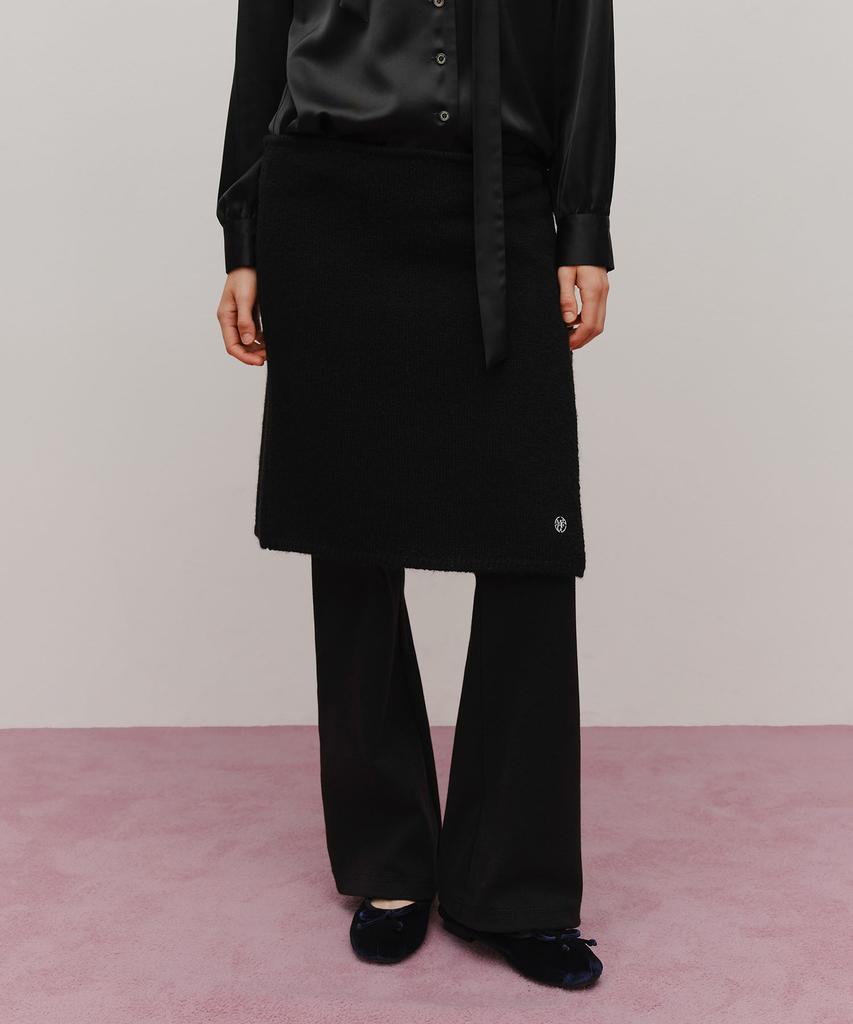 Malittepeulangsowajeobeo W Knit Layered Skirt Black