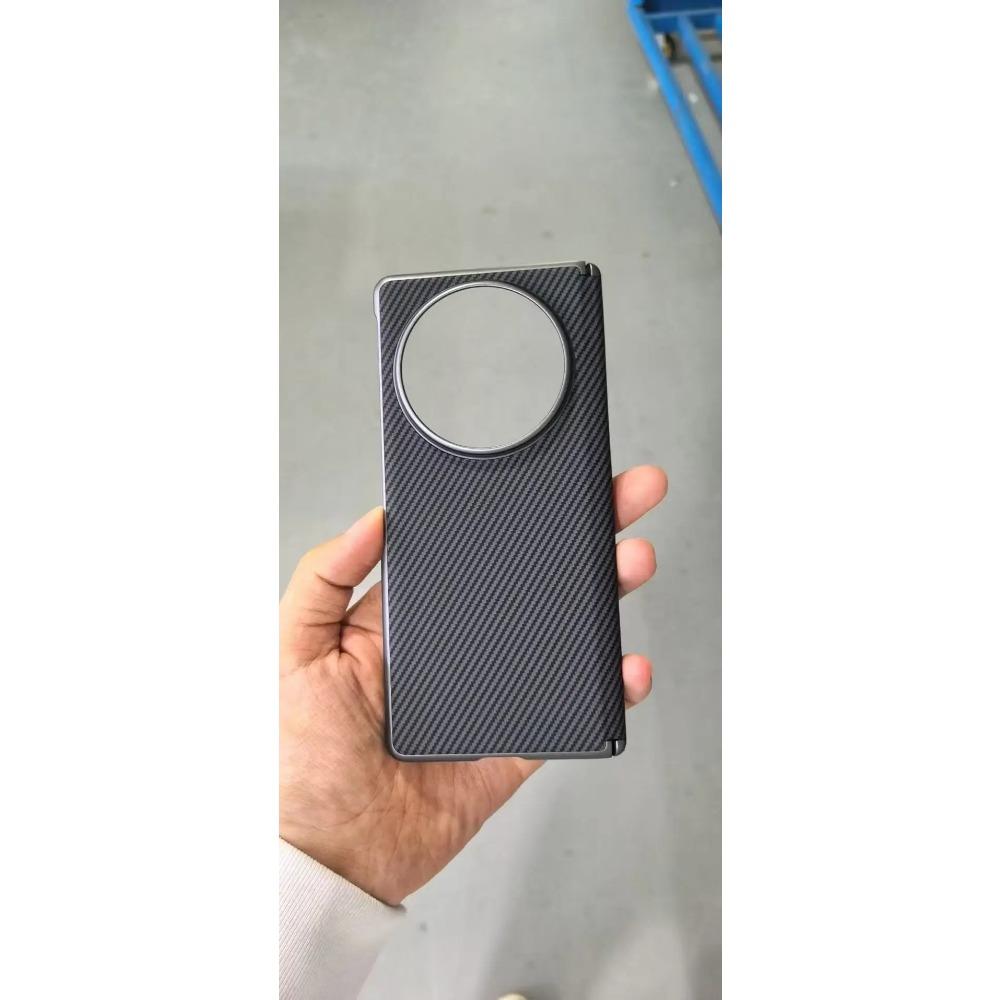 

Деловой Sle Bla Матовый Чехол для телефона с рисунком из твердого углеродного волокна для Vivo X Fold 5 Fold 3 Pro, тактильно приятный, противоударный, защищающий заднюю крышку vivo X Fold3 Pro чёрный