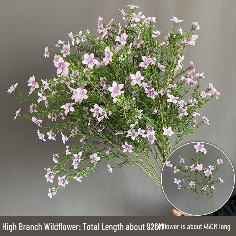 10-Piece Purple Floral Artificial Flower Set for Wedding and Aisle Decor