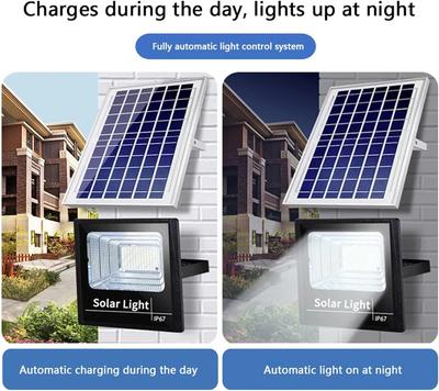Outdoor Led Solar Street Light Waterproof Controllable Wall Lamps Dusk To Dawn Flood Lights For Garden Street Lighting Tools