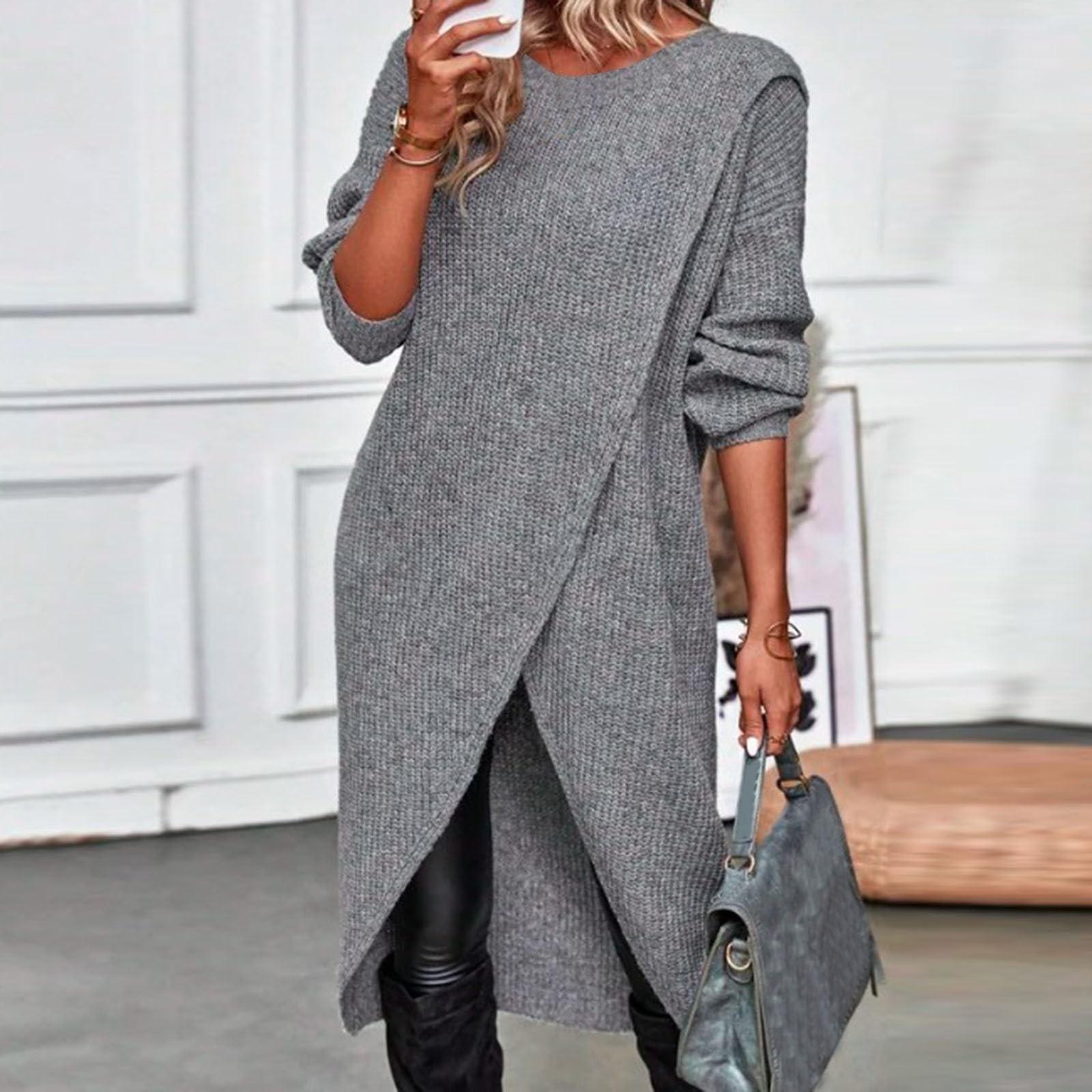 

Трикотажное платье женское платье с длинным рукавом платье-пуловер элегантная туника платье для беременных повседневное платье миди длинные платья зима и весна XL