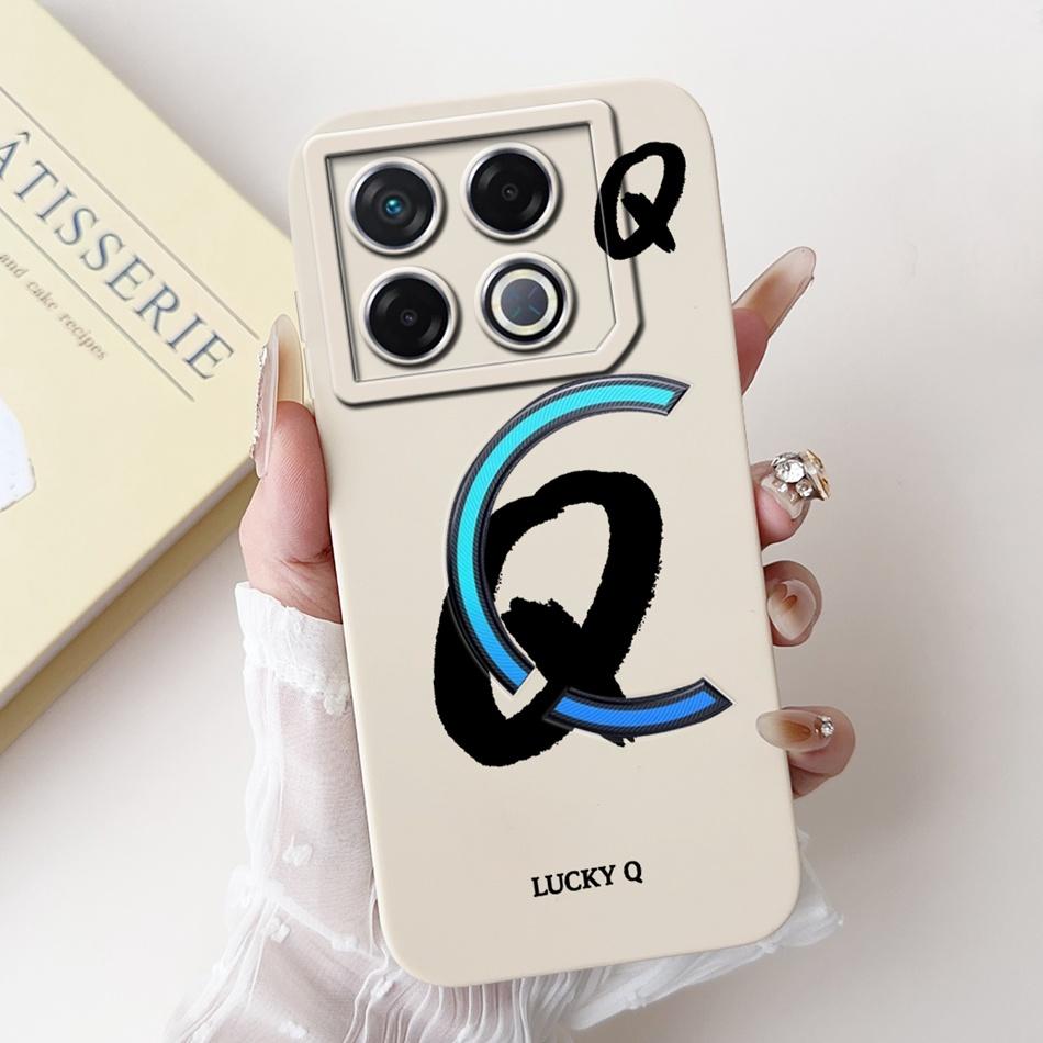For Infinix GT 20 Pro X6871 Lucky Initial Letter Phone Case For Infinix GT20 Pro 5G Soft Silicone Shockproof Cases