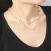 Cazador Trendy Small Heart Imitation Pearl Choker Necklaces for Women Stainless Steel Multilayers Necklaces 2026 Jewelry Gift