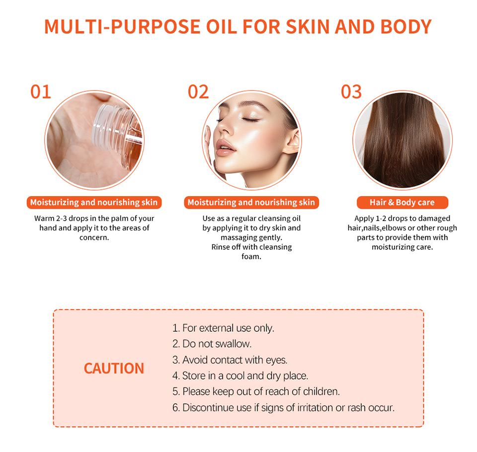 Skincare Oil Vitamin E Skin Care Essence for Scars Pregnancy Marks Facial Body Moisturizing Hydrating Oil for All Skin Types
