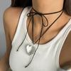 Goth Love Heart Clavicle Chain Women Girls Wedding Jewelry Party Birthday Gift