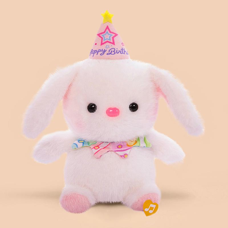 Clapping doll birthday bear doll can sing and swing baby elephant can be recorded to give girls plush toy gifts
