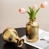 Decorative Ceramic Electroplated Vase Minimalism Tabletop Decor Simple Flowerpot Living Room