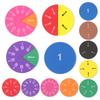 51Pcs EVA Round Shaped Fractions Instrument Montessori Math Educational Toys Math Teaching Aids Student Learning Tool