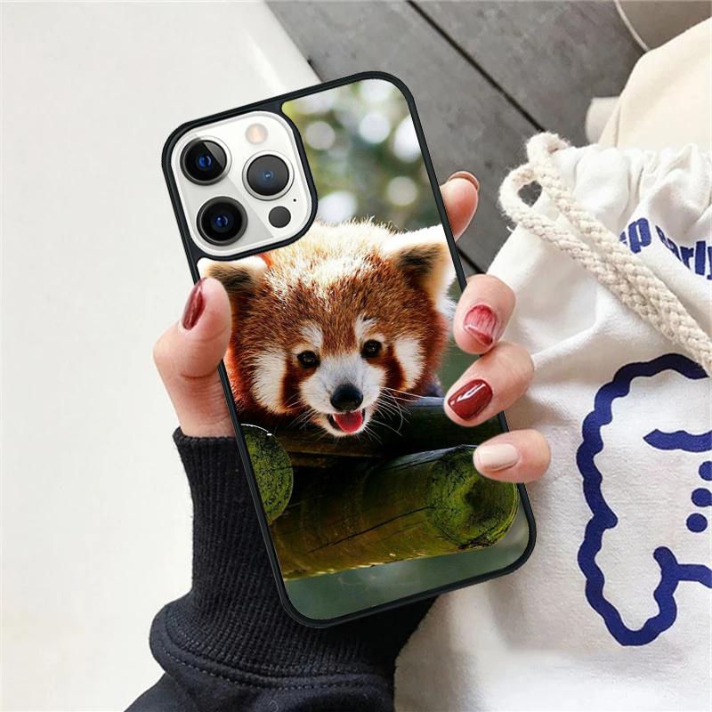 Red Panda Cute Animal Phone Case For iPhone 17 Air 15 16 Cover  11 13 14 Pro Max 12 Plus Max Fundas