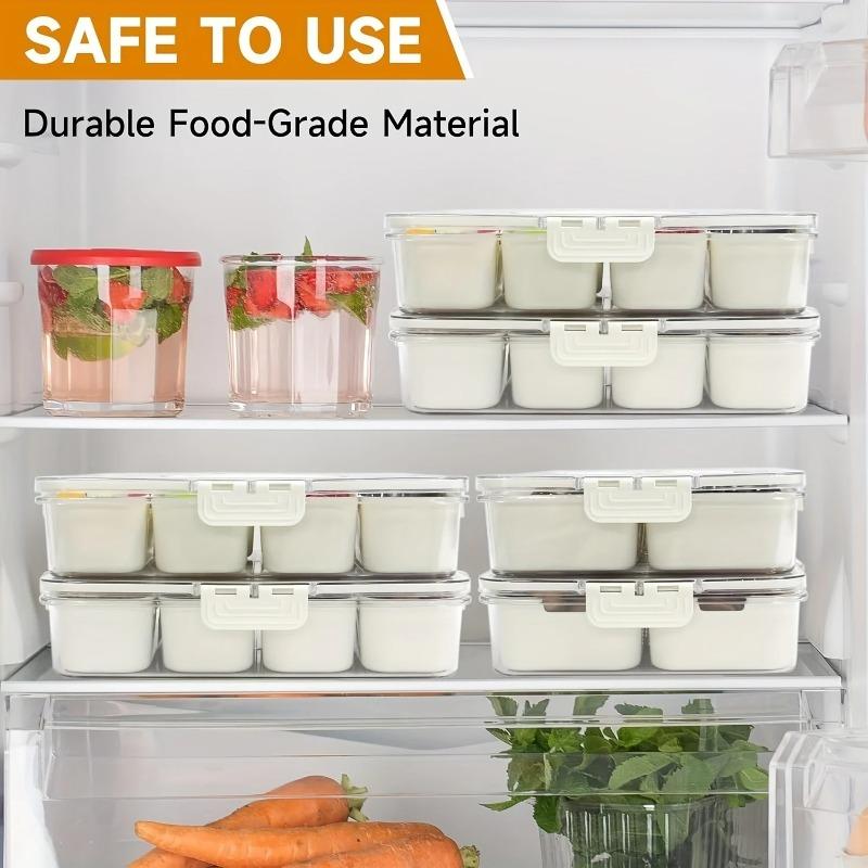 4Grid /8 Grid Snack Box Container Food Storage Box with Lid Snack Box Fruit Storage Container Snack Organizer Refrigerator