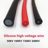 Silicone High Voltage Cable 5 M 5KV 10KV 15KV 20KV 25KV 30KV 40KV Tinned Copper 20AWG-9AWG Automotive Ignition Wire(5 Meter Price,25KV_20 AWG-0.5MM)