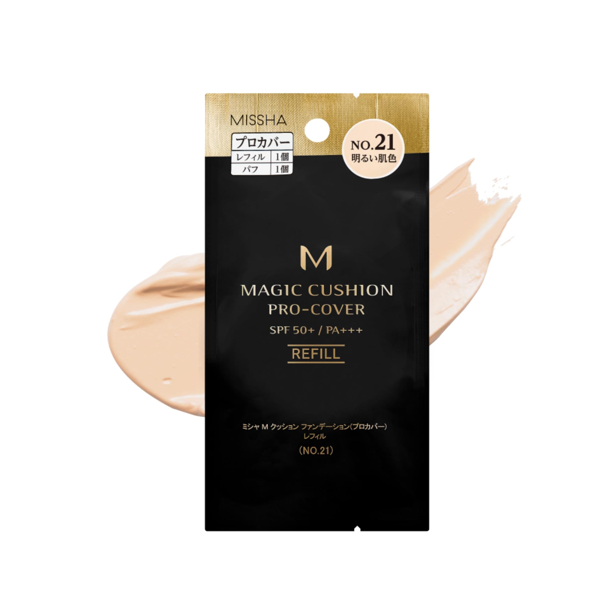 MISSHA M Cushion Тональная основа Сменный блок 21 Светлый тон кожи 1 шт. (Профессиональная обложка) нет. (Пополнение) (х 1)