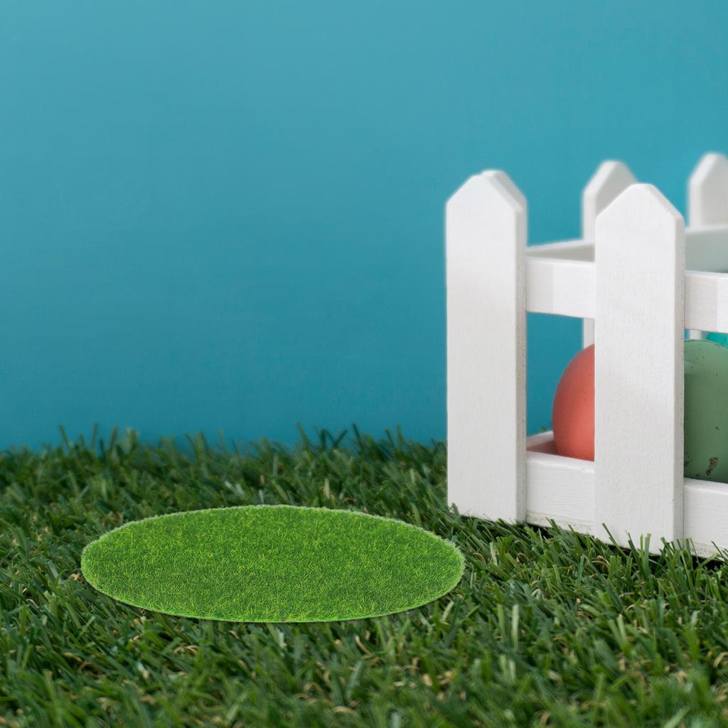 5Pcs Artificial Moss High Realism Green Decorative Round Micro Landscape Mat for Indoor Plants Succulent Bonsai Garden Craft