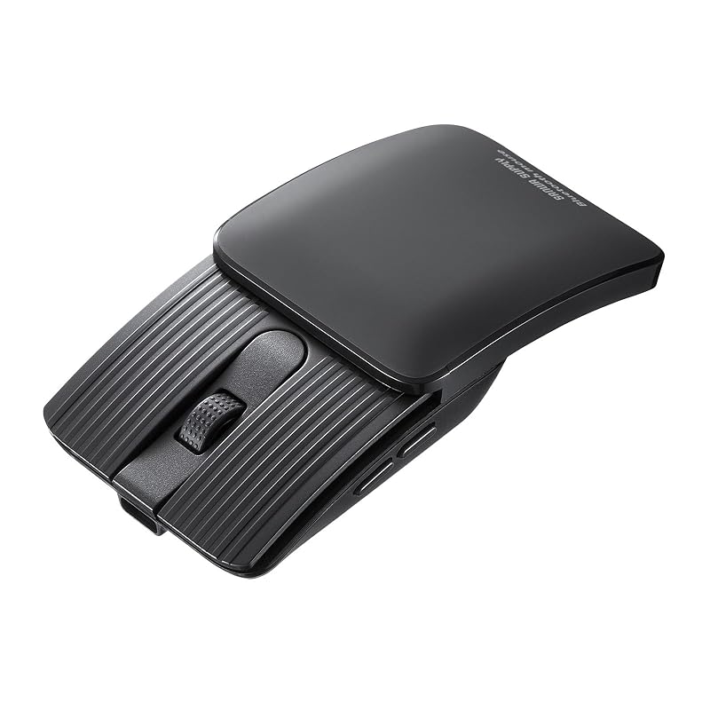 

Sanwa Supply Bluetooth Mouse, Compact, Sliding Design, 5 Buttons, Quiet, Rechargeable, Black, MA-BBS526GY