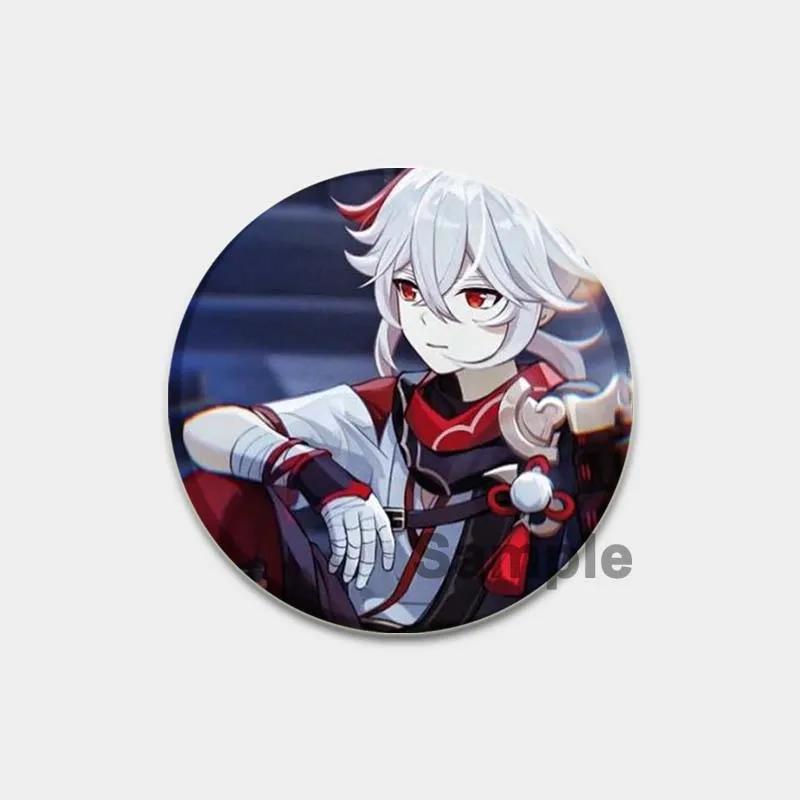 

32/44/58 мм аниме Genshin Impact Pins Kaedehara Kazuha Cartoon Badge Handmade Brooches Breast Pin for backpack Clothing Gift Accessories 58mm