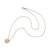 White Clover Pochacco Sanrio Characters Dancing Stone Necklace Pendant Open Heart Pink Gold Silver 925 Cubic Zirconia SAPOC-N005PG
