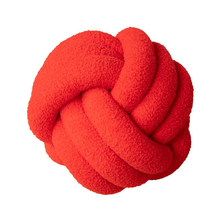 Lamb Fleece Sofa Bed Decoration Throw Pillow Nordic Knotted Ball Living Room Decor Cushion Simple Home Decor Pillow