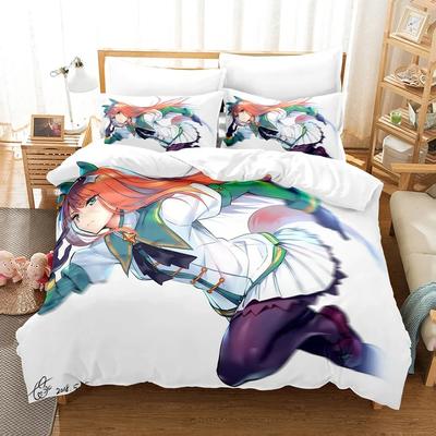 Comfortable Anime Print Duvet Cover Set With Duvet Cover And Pillowcases Twin Full Queen King Sizes For All Ages