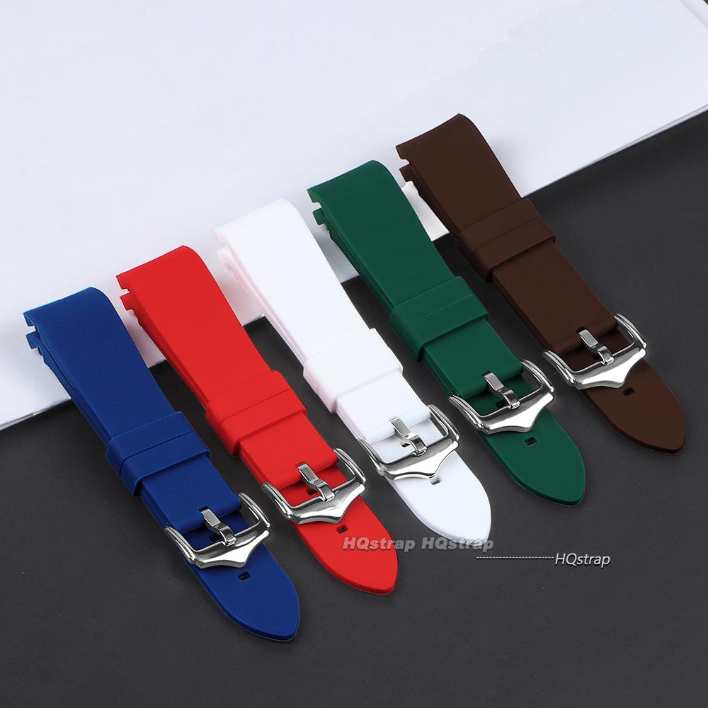20mm 22mm Rubber Strap Curved End Silicone Watch Band for Seiko for Rolex Universal Bracelet High Quality Waterproof Wristband
