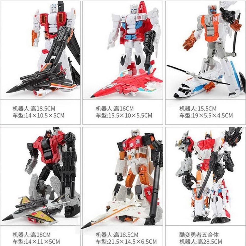 HZX Robot Superion H903 Transformation Toys 5IN1 Superion Combiner Deformation Action Figure Model Children Gift