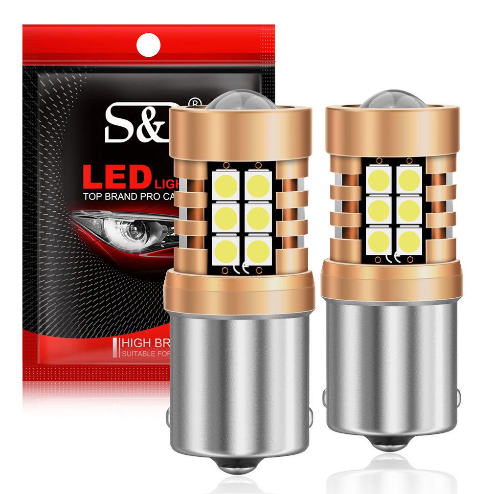 

2 шт. P21W led 1156 T20 W21/5W 7443 P21/5W T25 Автомобільні лампи 7440 BA15S BAY15D BA15D BAU15S PY21W Автомобільний сигнал Задній хід DRL Світло 1157 3157 P27/7W Біла лампа 1156 BAU15S PY21W
