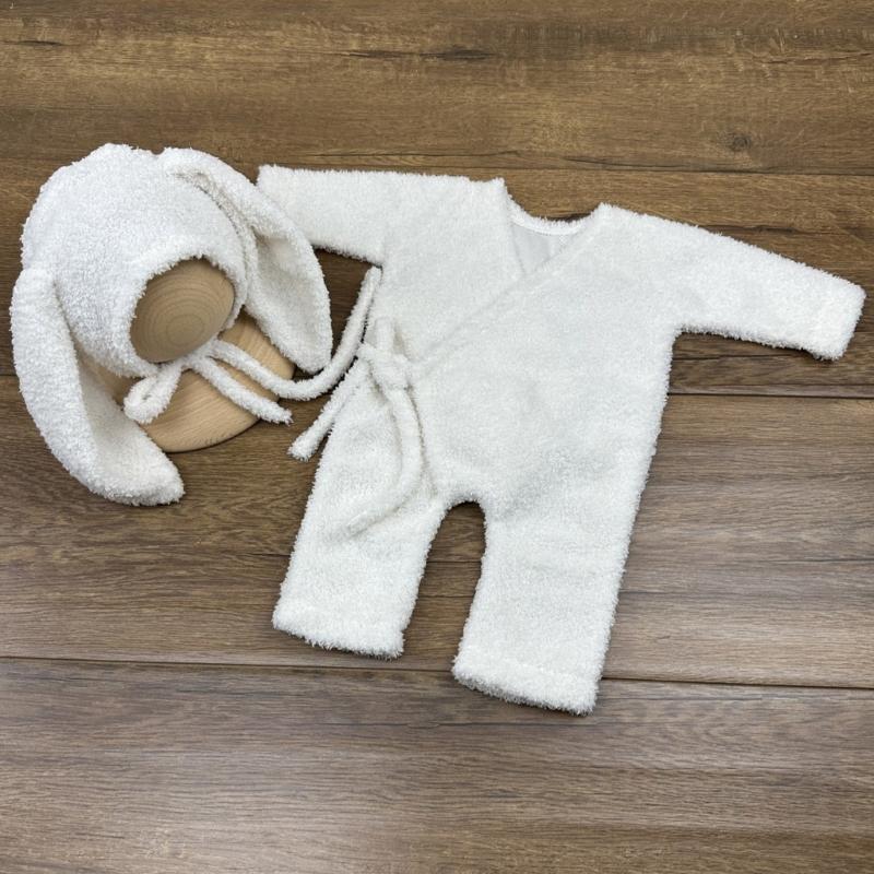 Rabbit Theme Hat and Romper Outfit Baby Photography Costume Clothing Newborns Photography Props Photo Shoot Clothes