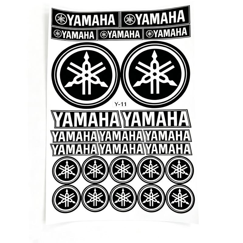 Reflective Motorcycle Stickers, Waterproof Vinyl Decor Decals for Yamaha Motorbike, Scooter, Helmet, Body, No Glue Residue