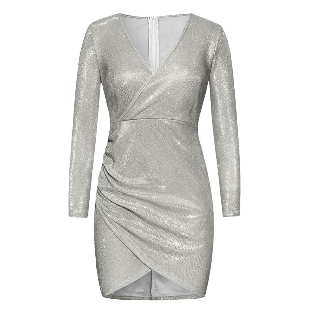 Women Fashion Sexy Solid Color Leeveless Short Sleeve Dress