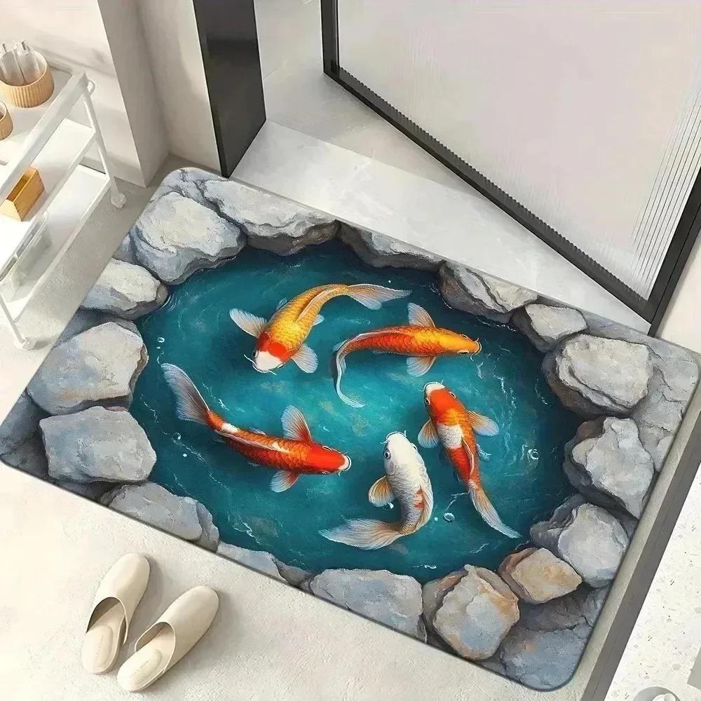 1PC Welcome Charactor Door Mats Kitchen Rugs Non-Slip Design Bathroom Rugs Bath Mat Carpet for Living Room Sink Laundry Decor