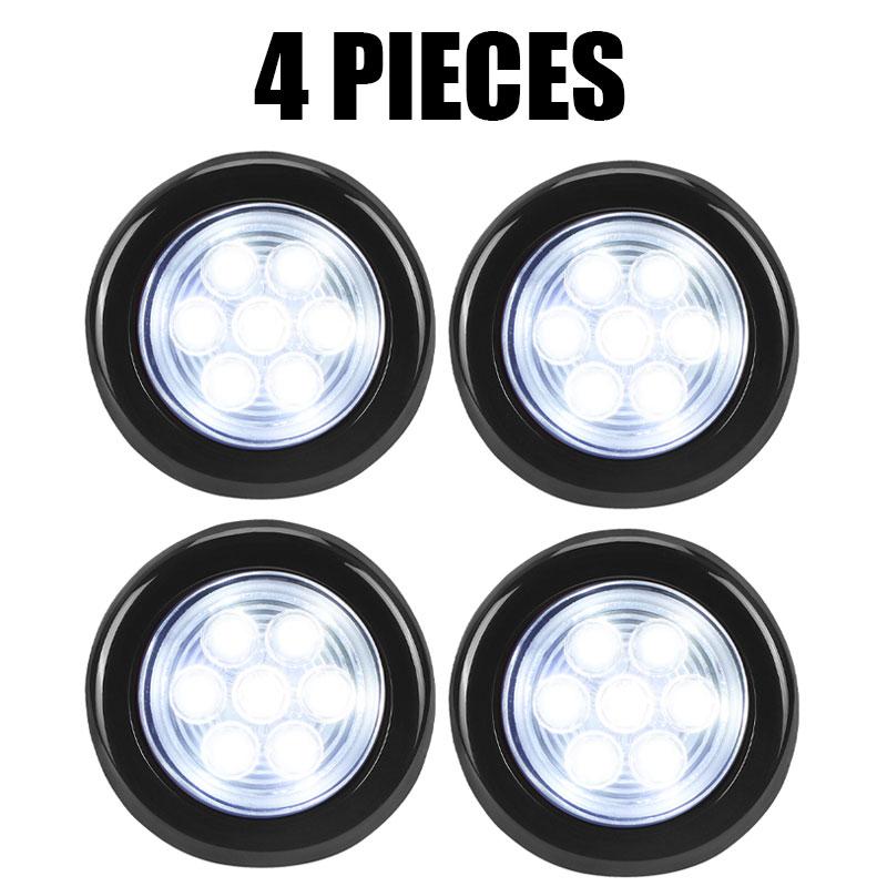 

12 В 2-дюймовый круглый задний фонарь 7 светодиодных боковых габаритных огней для скрытого монтажа сигнальная лампа для автомобиля, грузовика, прицепа, трактора, пикапа, квадроцикла, автобуса, грузовика