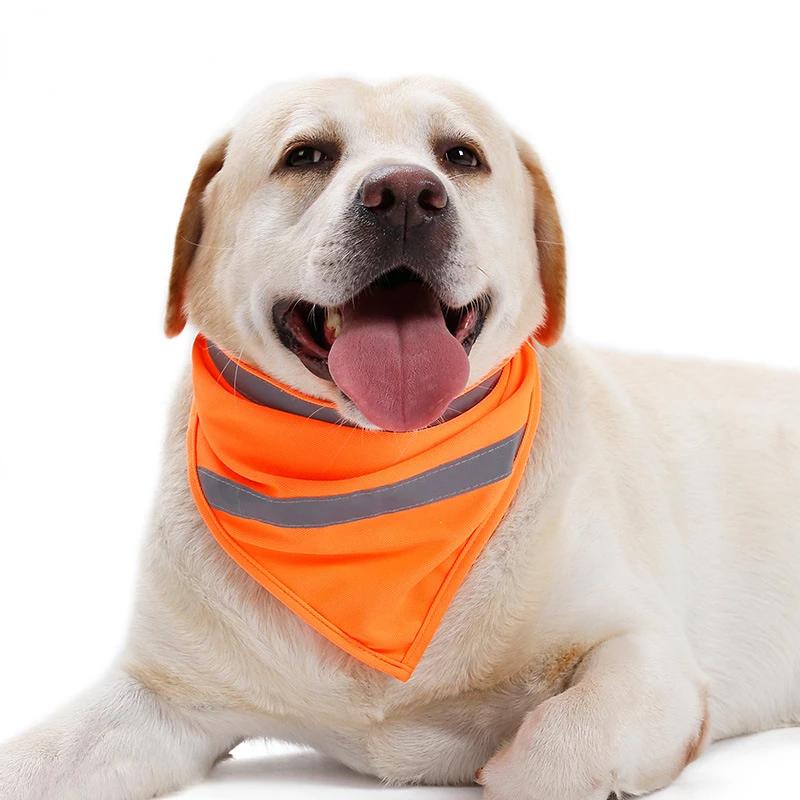 Hund Reflektierende Bandanas Haustier Dreieckiges Handtuch Schal Helle Farbe Polyester Lätzchen