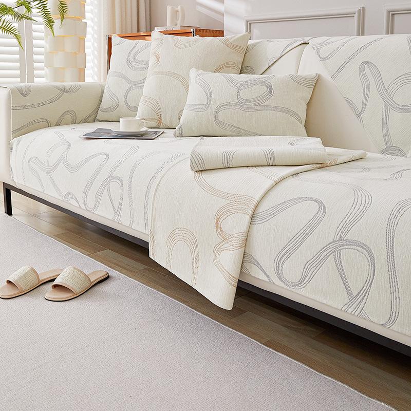 Modern Sofa Cover for Living Room Decor Jacquard Non-slip Sofa Mat European Universal Sofa Towel Cover Resistant Couch Cover