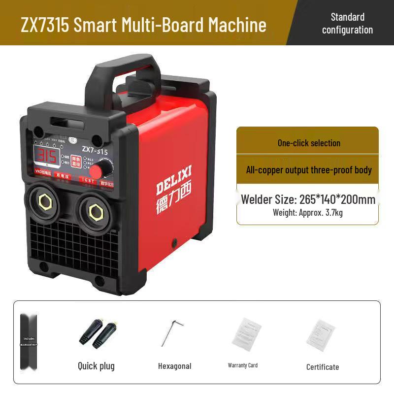 Delixi Dual Voltage Electric Welder 250/315/400A, Industrial Grade, 220V/380V, All-Copper, Automatic.