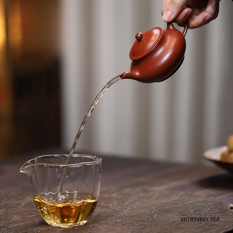 110ml Chinese Yixing Purple Clay Teapot Tradition Handmade Beauty Tea Pot Raw Ore Zhu Mud Kettle Household Zisha Tea Set Teaware