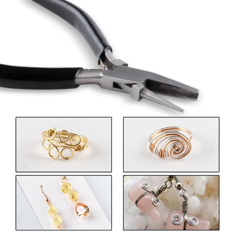 Stainless Steel Looping Pliers For Jewelry Making And DIY Crafts With Semi Grooved Design For Enhanced Grip