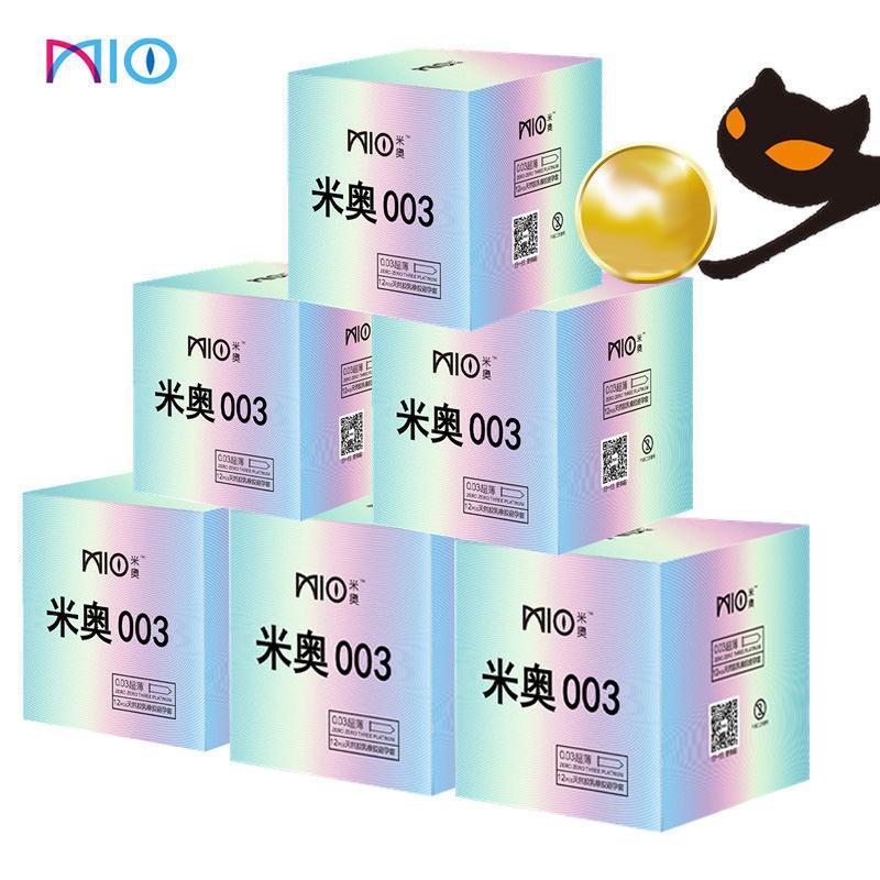 MIO 003 Ultra-thin 68Pcs Natural Latex Smooth Extra Lubricants Condom