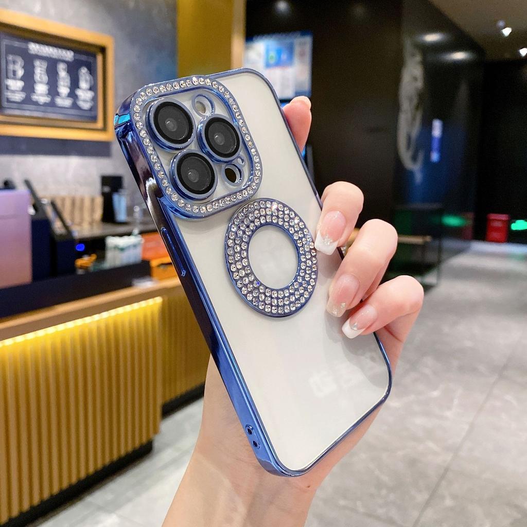New Electroplated Diamond 12 Anti-fall for IPhone 11 Mobile Phone Case for In for IPhone15 Mobile Phone Case 14pro Advanced